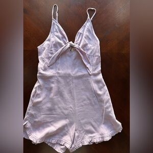 Promesa Light Purple Tie-Front Romper